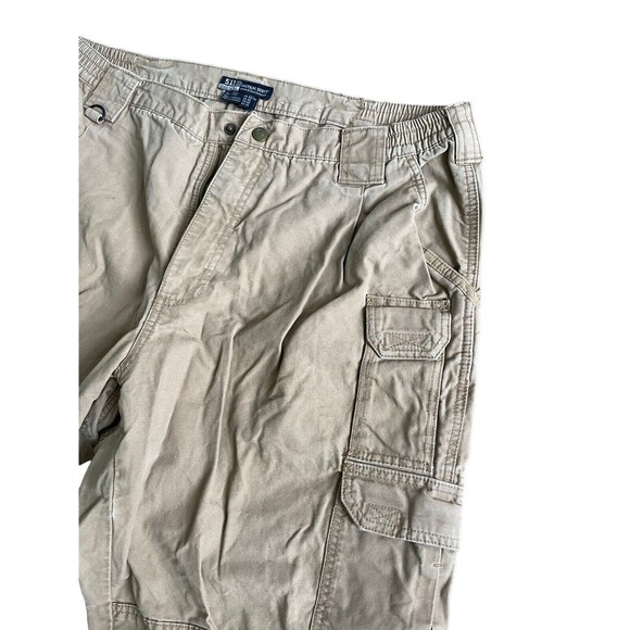 5.11 511 Tactical Series Cargo Pants 40x34 Khaki Beige Work Rip Stop - Picture 2 of 5